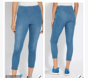 Lysse Scallop Hem Ankle Jeggings size XS - Picture 1 of 9