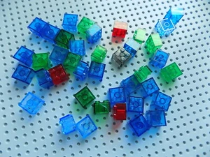 Lego Translucent Mixed Colors 2 x 2 Brick lot of 40 pieces 3003 b - Picture 1 of 2