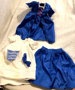 American Girl Felicity Blue Holiday Dress Gown With Dress Attachments - Picture 1 of 12