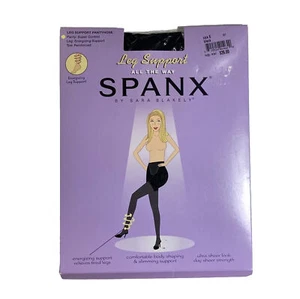 SPANX Leg Support Pantyhose Control Top Sheer Energizing Size E Black NIP NWT - Picture 1 of 11
