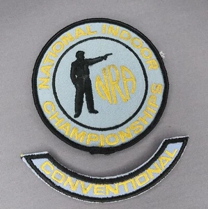 NRA National Indoor Championships Conventional 4" w/Tab Rocker Patch - Picture 1 of 2