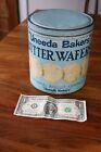 Vtg 12 1/2 oz UNEEDA BAKERS BUTTER WAFERS National Biscuit Company Tin 6.5" H 