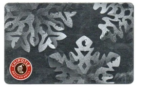 Chipotle Mexican Grill Silver Snowflakes Gift Card No $ Value Collectible - Picture 1 of 1