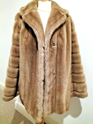 Vintage Faux Fur Tissavel Coat - UK size 14/16 - Image 1 of 4