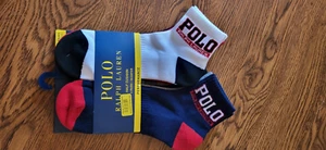 Polo Ralph Lauren Men's 6 Pack Half Cushion Performance Ankle Socks, w/ Wicking - Picture 1 of 3