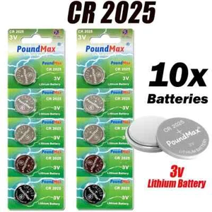 10 pilas de litio para monedas DL2025 CR2025 CR 2025 3V *Larga caducidad* - Imagen 1 de 6