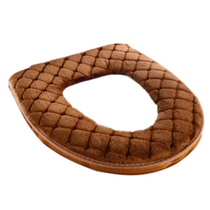 Bathroom Closestool Toilet Seat Cover Soft Pad Cushion Winter Warm Mat Washable - Picture 1 of 22
