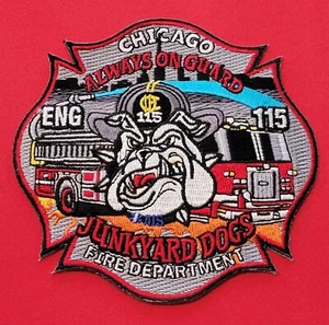 Patch cani Illinois - Chicago Engine 115 vigili del fuoco spazzatura - Foto 1 di 2