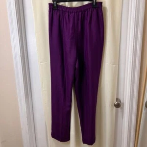 De Colección Chaus Púrpura Cintura Elástica Informal Pantalón Pierna Recta Calce Relajado Pantalones-Talla 8 - Imagen 1 de 5