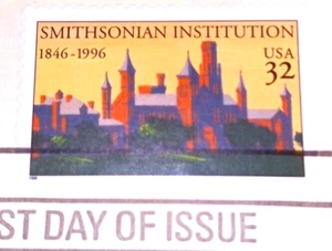 Smithsonian Institution - Francobolli replica oro 22kt 1996 - Repliche oro - Foto 1 di 4