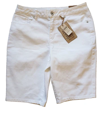 Pantalón Corto de Caminar Coldwater Creek Denim Para Mujer Talla 10 Ajuste Natural Blanco Marfil Foto 1 de 4