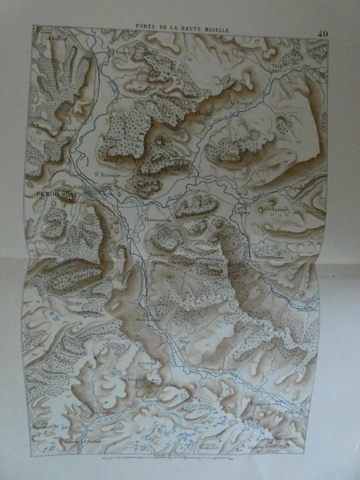 Carte ancienne Forts de la haute moselle 1/80000  1880 - Photo 1/1