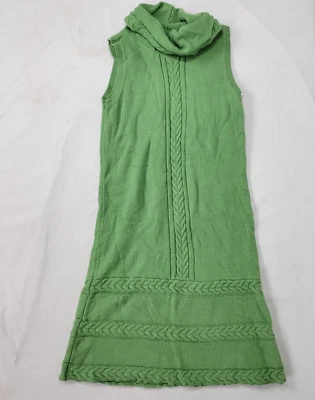 Vestido Suéter Verde Para Niña Gymboree Sin Mangas Punto Cable Talla 10 - 2009 Foto 1 de 4