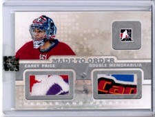 2008-09 ITG Heroes and Prospects Made to Order - Carey Price DUAL PATCH - 1/1