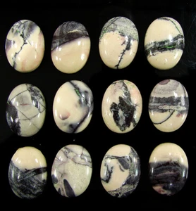 Pietra Preziosa Diaspro Porcellana Naturale 84,00 Ct 12x16 mm Cabochon Lotto 12 Pezzi - 61236 - Foto 1 di 2