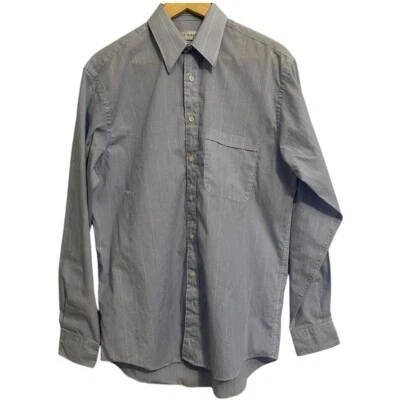 Camisa Henry Grethel Para Hombre Talla 15/34 Azul Rayas Ropa de Trabajo Clásica Bolsillo Foto 1 de 4