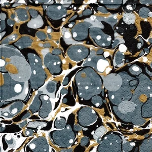 SERVIETTES EN PAPIER MARBRE BULLES DESIGN. PAPER NAPKINS MARBLE BUBBLE DESIGN - Picture 1 of 1