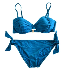 NEW ANNACLUB by LA PERLA 2PC BRA & BIKINI SET SWIMSUIT BATHING SUIT IT-48 US-12 - Picture 1 of 22