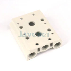 200M-2F 3 Stations Tube Hole 1/4"BSP Solenoid Valve Base Board Pneumatic 4V210 - Picture 1 of 5