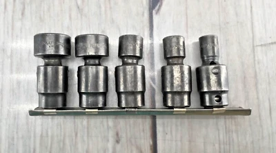 Matco 5 PC Set of Swivel Impact Sockets.. 3/8" Drive.. Standard [SAE] 6 PT. - Image 1 of 4