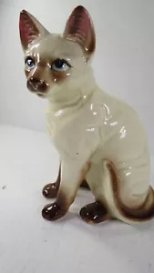 Vintage 1960er Japan siamesische Keramik Katze Figur 6,5" groß - Bild 1 von 6