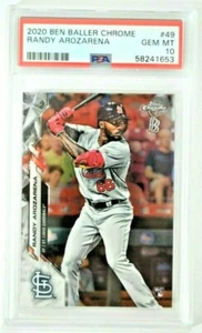 RANDY AROZARENA 2020 Topps Chrome BEN BALLER Rookie RC #49 GEM MINT PSA 10 - Picture 1 of 3