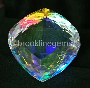 Mystic Topaz 100 quilates creado en laboratorio bicolor corte cojín EGL piedra preciosa suelta 5ARA - Imagen 1 de 9