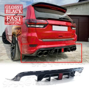For Jeep Grand Cherokee SRT SRT8 12-16 V2 Shark Fin Rear Bumper Diffuser W/ LED - Picture 1 of 16