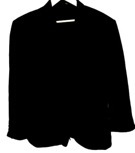 Structure Men's 44S 100% Wool Coat Blazer Jacket Black w/ Pinstripes Sport Coat - Picture 1 of 7