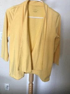 Charter Club Yellow S Cotton-Blend Cardigan Blazer/Sweater - Picture 1 of 7