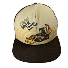 Vintage CASE 580K Loader BackHoe Snapback Trucker Hat, Brown, MADE IN USA
