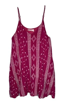 Персиковый любовь Калифорния размер S розовый/белый спагетти ремень мини-платье - Изображение 1 из 4