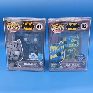 Funko POP! Art Series Batman #41 & #02 Funko Shop Exclusive Special Edition - Picture 1 of 7