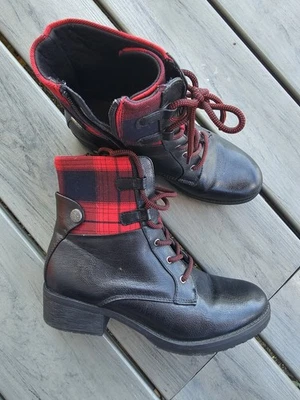 Baretraps Oneil Botines con Cordones 8M Cuadros Oscuro Academia Cosplay  Foto 1 de 4