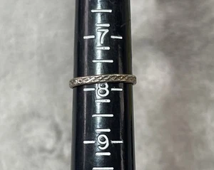 WHEELER MFG CO. 925 Sterling Silver Vintage Textured Band Ring Size 7.75 - Picture 1 of 8