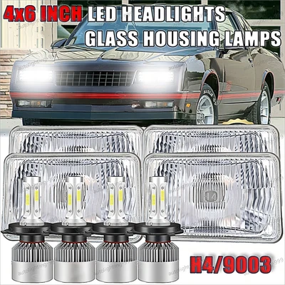 4PCS 4x6" LED Headlights Hi/Lo DRL IP68 Fit Chevrolet Monte Carlo SS 1980-1988 Foto 1 de 4