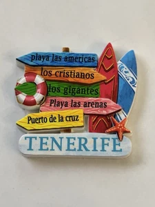 Tenerife Nevera Imán Letrero Tabla Anillo Goma Tablas de Surf Resina Impresa en 3D Nuevo - Imagen 1 de 4