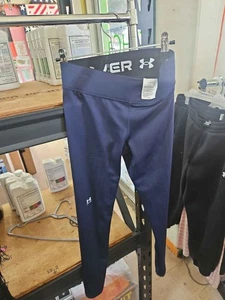 Under Armour Women's HeatGear Compression Ankle Leggings Navy Small - Picture 1 of 1