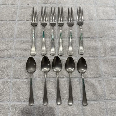 Vintage Silverware Lot of 11 Federal Nickel Silver Fork Spoon Vintage - Image 1 of 4