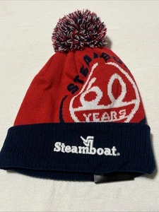 NEW STEAMBOAT SPRINGS Beanie Pom Pom COLORADO SKI TOWN USA WINTER STOCKING HAT - Picture 1 of 6