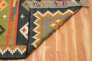 Rugs Killim Natural Handwoven Wool Jute Rug, Vintage Kilim Rug, Traditional Rug