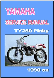 YAMAHA Workshop Manual TY250 TY250R mono Pinky 1990 1991 1992 on Service Repair - Picture 1 of 3