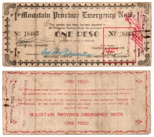 1942 Philippines Mountain Province 1P WW2 Emergency S595a C/S Error SAGADA - Picture 1 of 6