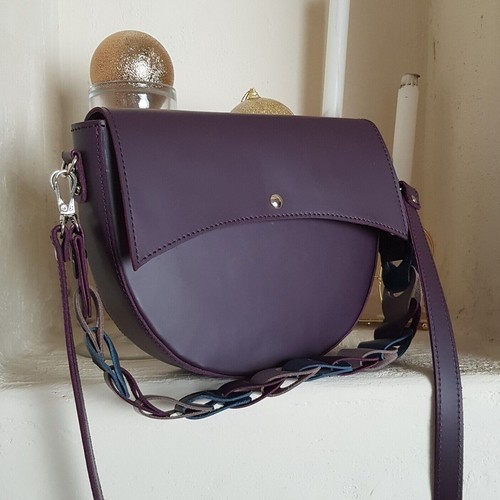 COACH Borsa a tracolla donna VERA pelle borsa a tracolla donna melanzane viola