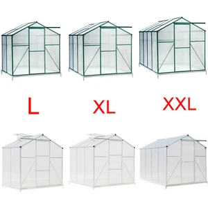 Aluminium Gewächshaus Treibhaus inkl. Fundament bis 7,6m³ Tomatenhaus Pflanzhaus - Bild 1 von 18