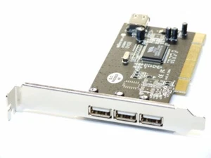 Via 4 Port USB2.0 Adapter Controller Card PCI-USBVIA6212-3 PI2212 IP-V01-1631 - Picture 1 of 1