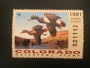 ICOLLECTZONE US 1991 Colorado Duck Stamp - Picture 1 of 1