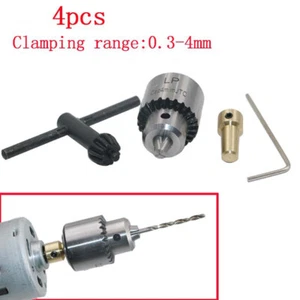 1 Set Mini Drill Chuck Micro 0.3-4mm Taper Mounted Drill Chuck and Wrench - Picture 1 of 8