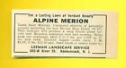 1952 Alpine Merion, Leeman Landscape Service Vintage Print Ad SV3.