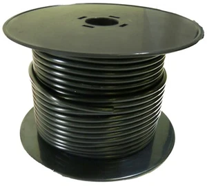 100 Feet 18 Gauge Stranded Test Lead Wire, Rubber Insulated, Black - Picture 1 of 2